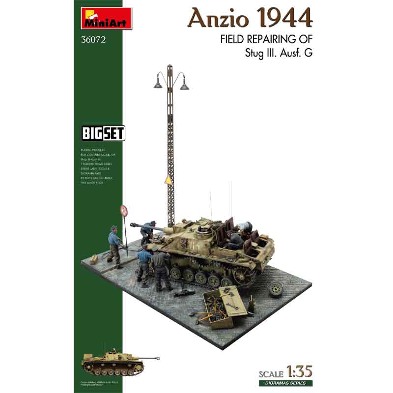 Miniart Anzio 1944. Field Repairing of Stug III. Ausf. G. BIG SET (1/35) 36072