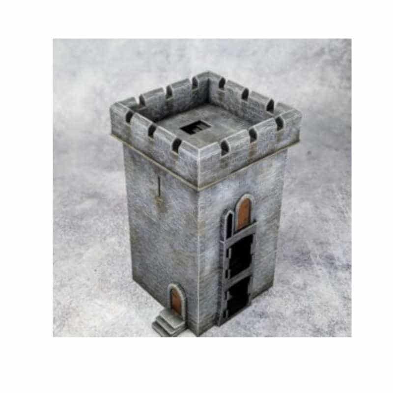 The Tabletop Workshop Medieval Fortified Square Castle Tower Connectors (28mm) 28MEDCONSQ