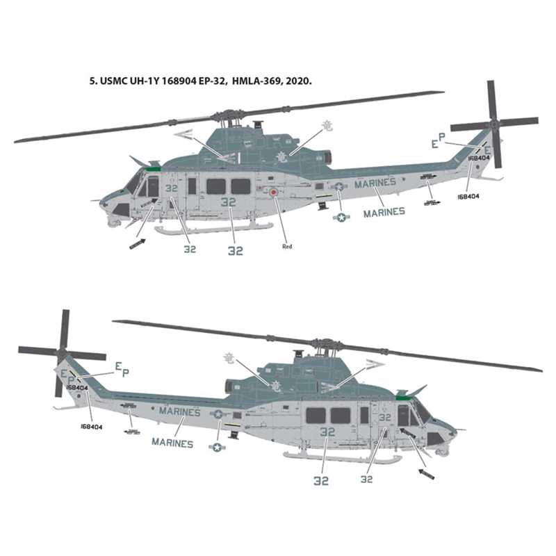 Academy US Marines UH-1Y Venom Utility Helicopter (1/35) 12138