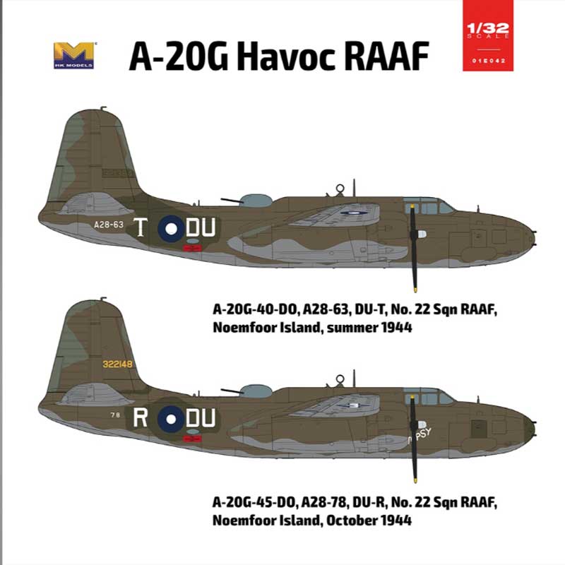 HK Models R.A.A.F A-20G Havoc Medium Bomber (1/32) 01E42