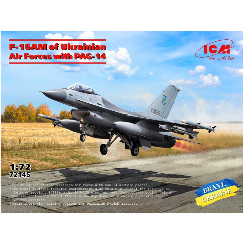 ICM F-16AM of Ukrainian Air Forces with PAG-14 (1/72) 72145