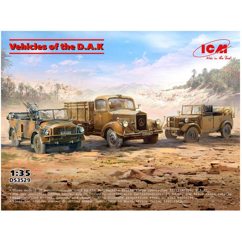 ICM Vehicles of the DAK German WWII Afrika Korps (1/35) DS3529