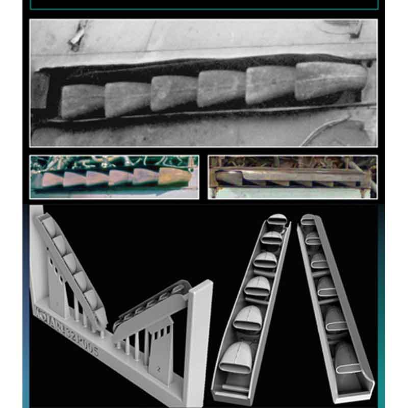 Kotare Messerschmitt Bf-109K-4 Exhaust & Shields (1/32) K32P005