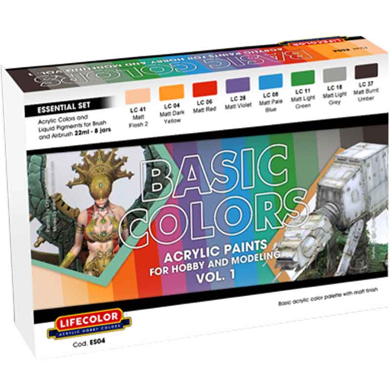 LifeColor Essential Basic Colours Paint Set 4 LC-ES04
