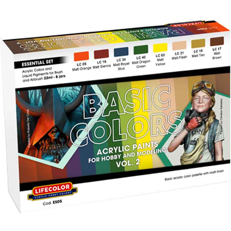 LifeColor Essential Basic Colours Paint Set 5 LC-ES05