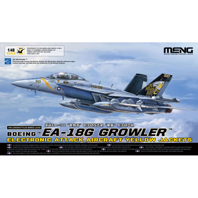 Meng Model Boeing EA-18G Growler - Yelllow Jackets (1/48) LS-019
