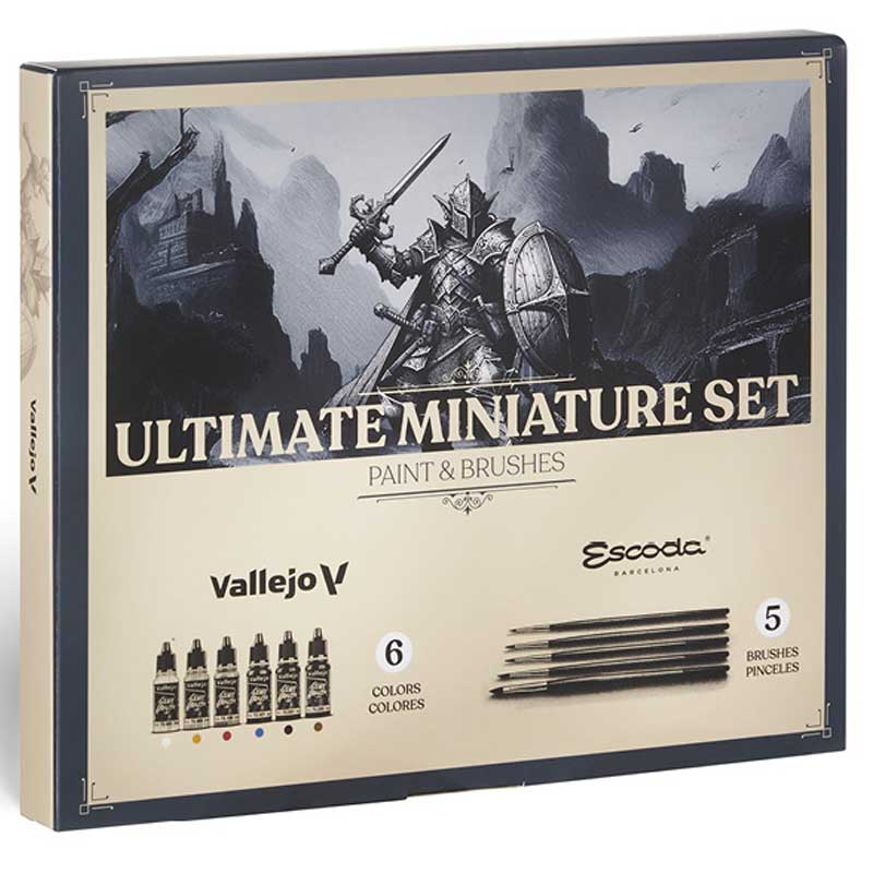 Vallejo Ultimate Miniature Set Paint & Brushes 72.206