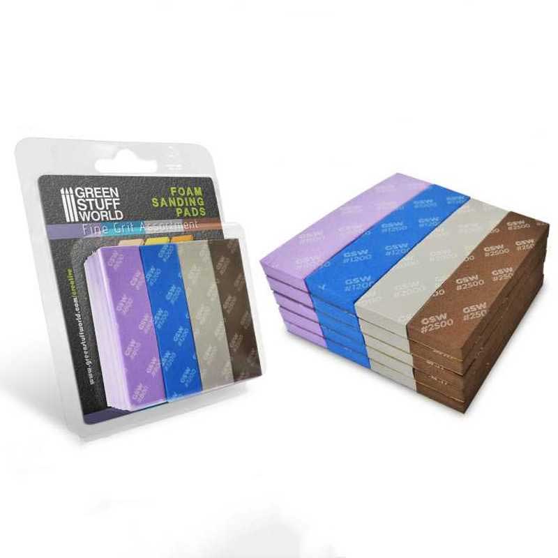 Green Stuff World Foam Sanding Pads Fine Assortment (20pk) 10976