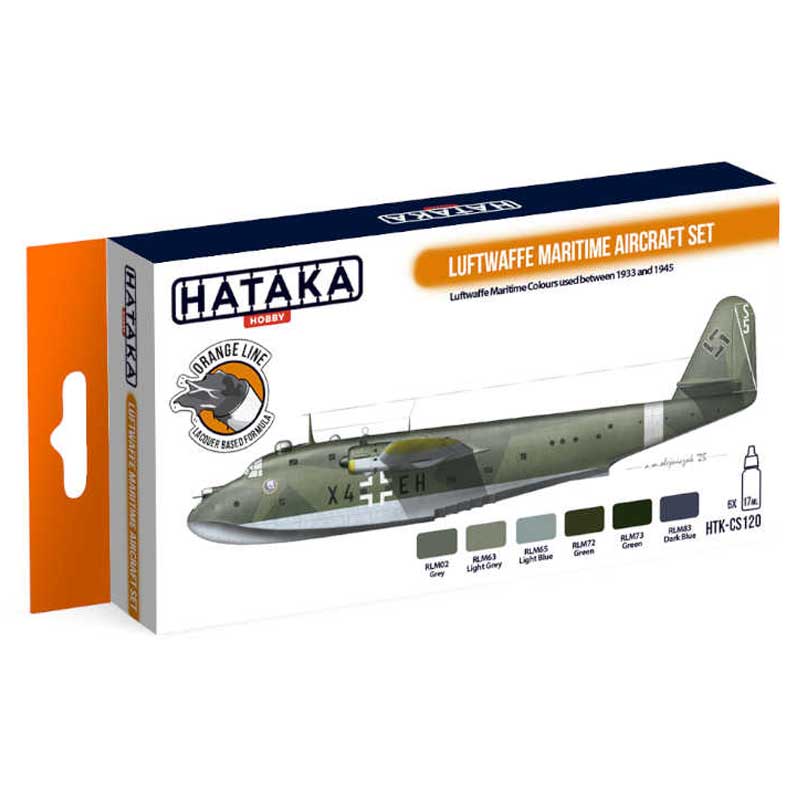 Hataka Luftwaffe Maritime Aircraft Paint Set Orange Line HTK-CS120