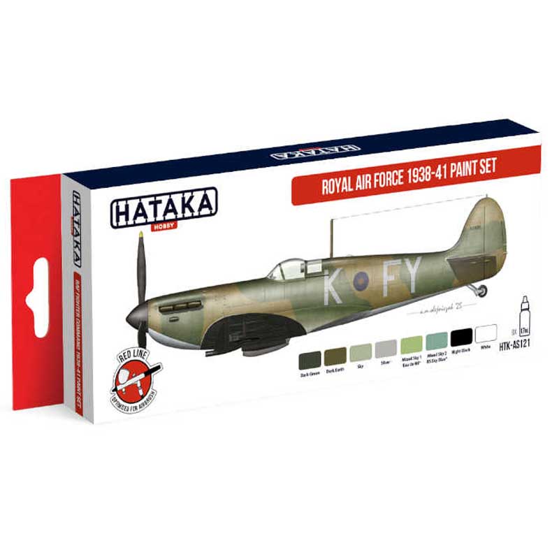Hataka Royal Air Force 1938-41 Paint Set Red Line HTK-AS121