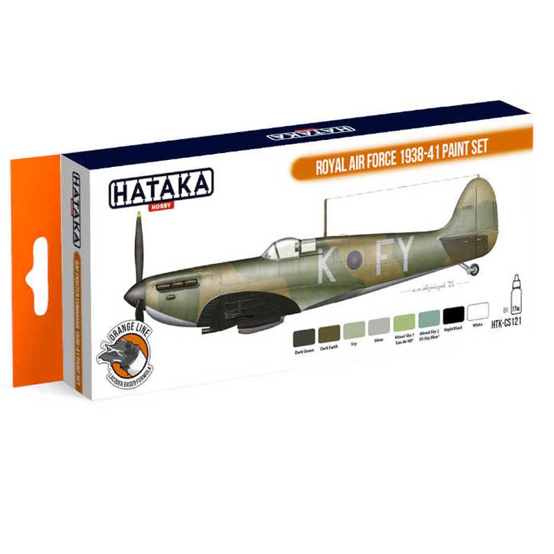 Hataka Royal Air Force 1938-41 Paint Set Orange Line HTK-CS121