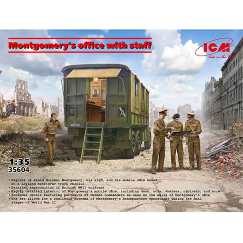 ICM Montgomery's Mobile Office with Staff (1/35) 35604