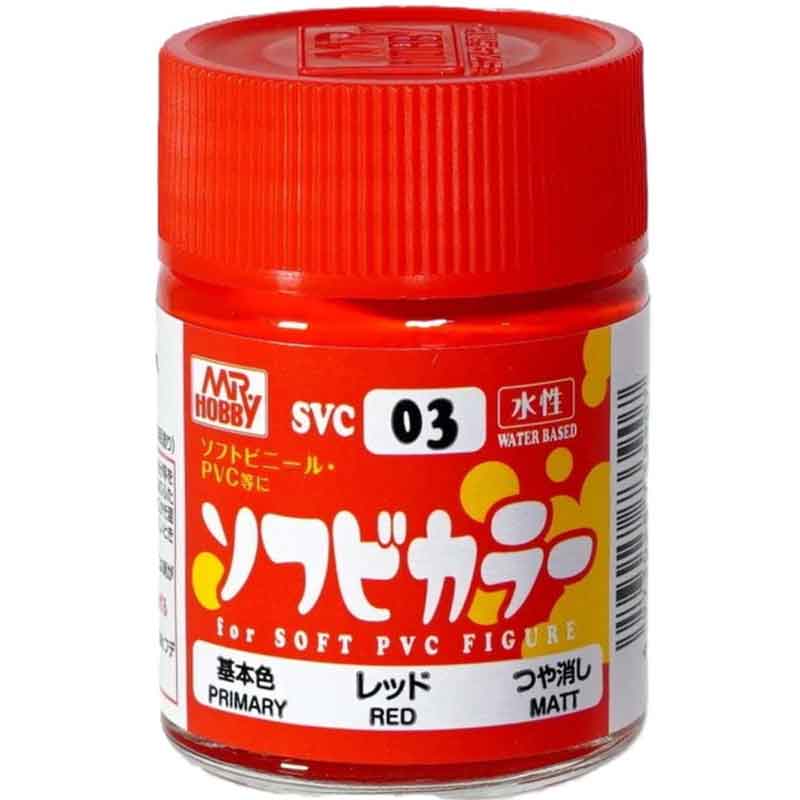 Mr Hobby Soft Vinyl Color Red (18ml) SVC-03