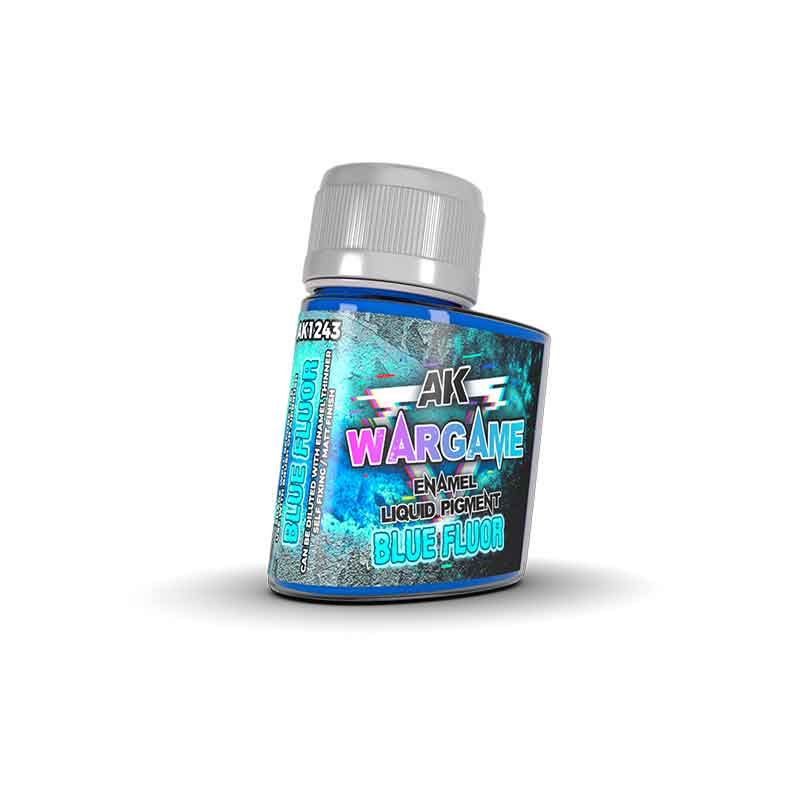 AK Interactive Blue Fluor - Wargame Liquid Pigment (35ml) AK-1243
